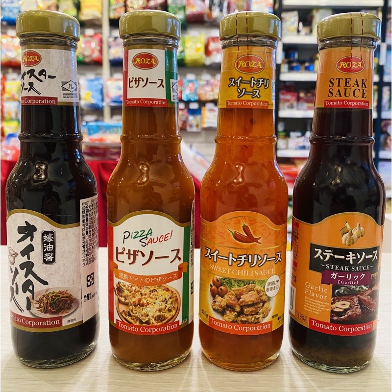 【AMICO】日本TOMATO甜辣醬/大蒜牛排醬/蠔油醬/披薩醬 ROZA Tomato corporation