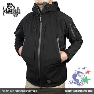 Magforce 馬蓋先 戰術軟殼衣 / 隱形氈黏 soft shell 黑色 / 多尺寸可選 / C1001 【詮國】
