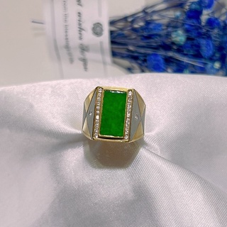 ［K金戒指］黃K金 玉 翡翠 鑽石戒指 生日禮物 情人節禮物 聖誕節禮物 母親節禮物 紀念禮物 求婚禮物 父親節禮物