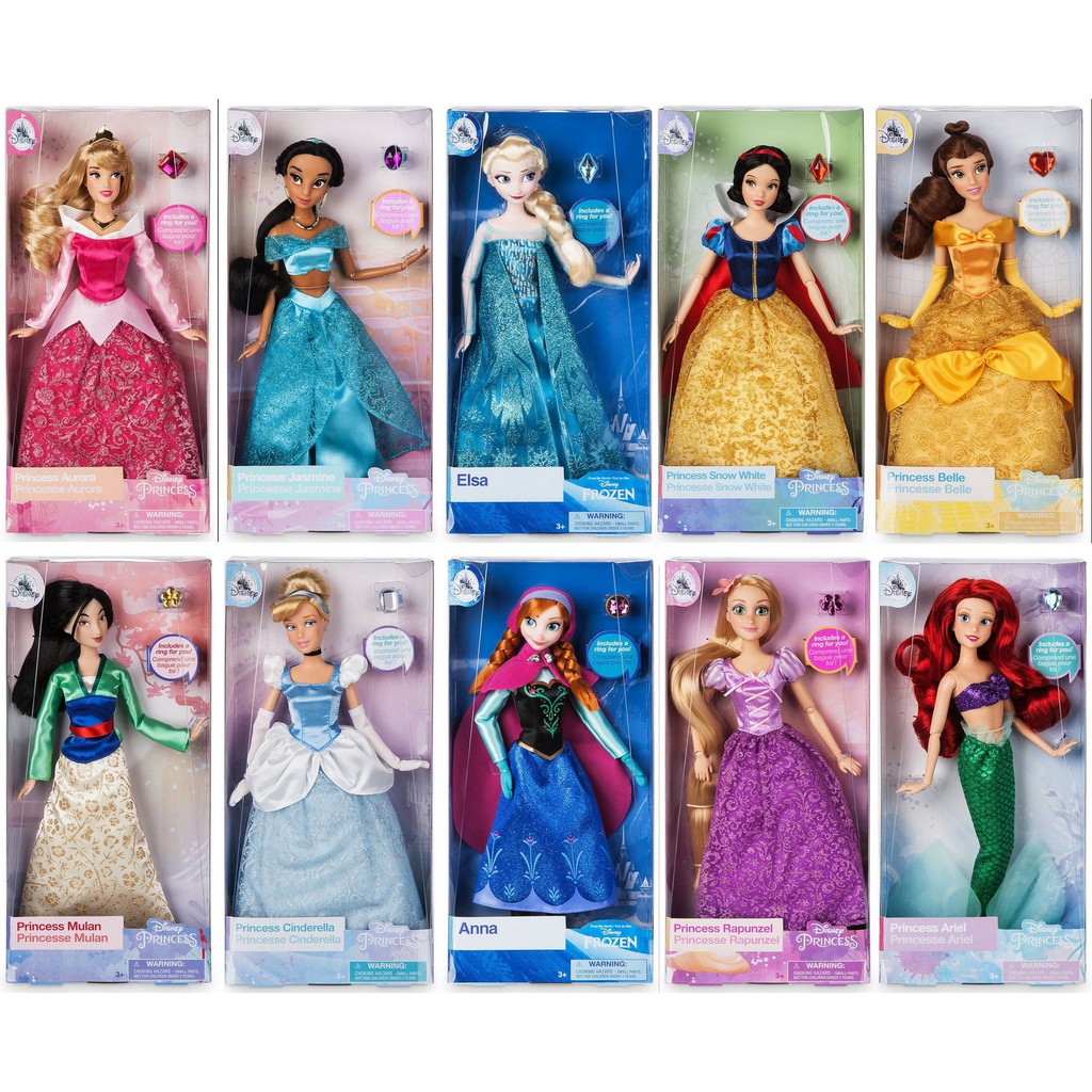 (現貨在台)迪士尼公主 美國迪士尼 艾莎 墜飾娃娃 冰雪奇緣 安娜 貝兒 美女與野獸 白雪公主 長髮公主 娃娃 玩偶