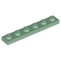 LEGO 樂高 沙綠色 1X6 薄板 薄片 薄磚 顆粒 6099187 3666