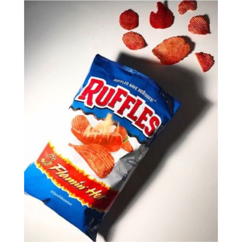 〖現貨不用等!!〗🇺🇸美國 Ruffles 火辣味 Flamin Hot 辣味厚切波浪紋洋芋片