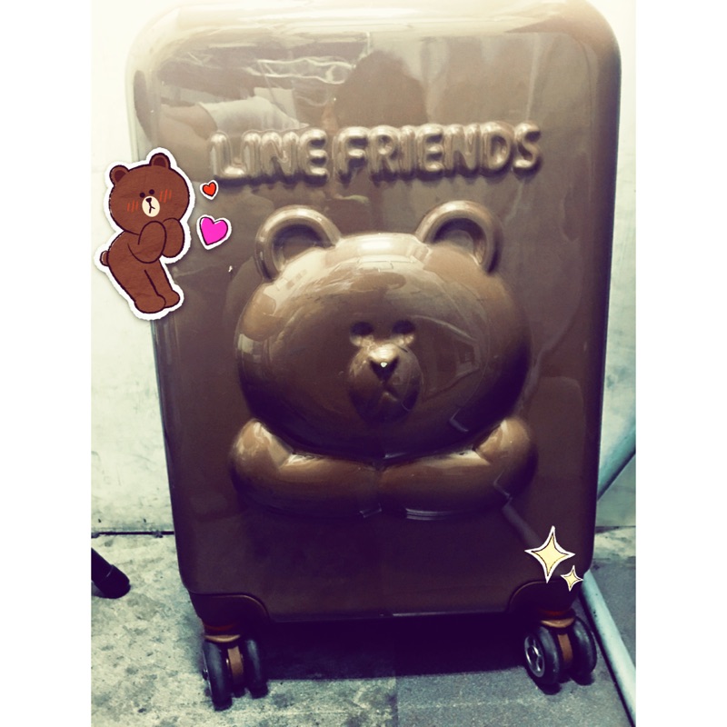 LINE FRIENDS熊大旅行箱（全新，有封膜）