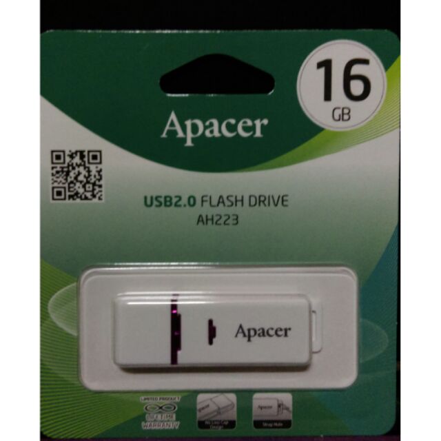 Apacer USB2.0 FLASH DRIVE AH223 16G隨身碟