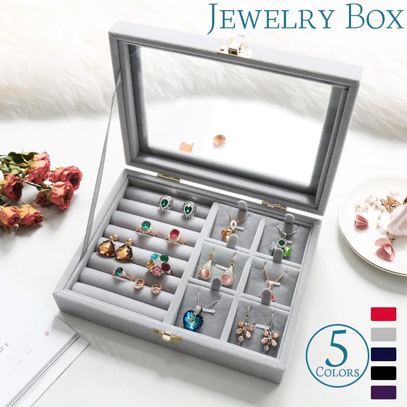 Women Travel Jewelry Box Ring Display Case Organizer Storage