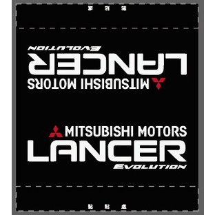 三菱 MISUBISHI Lancer  EVO 車標  車 車隊 汽車 夾標 水洗標 尾門標  車貼裝飾 雙面設計