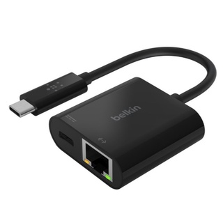 北車【Type-C轉接器】貝爾金 Belkin USB-C 轉乙太網路 + 充電 轉接器 同時 連線 充電