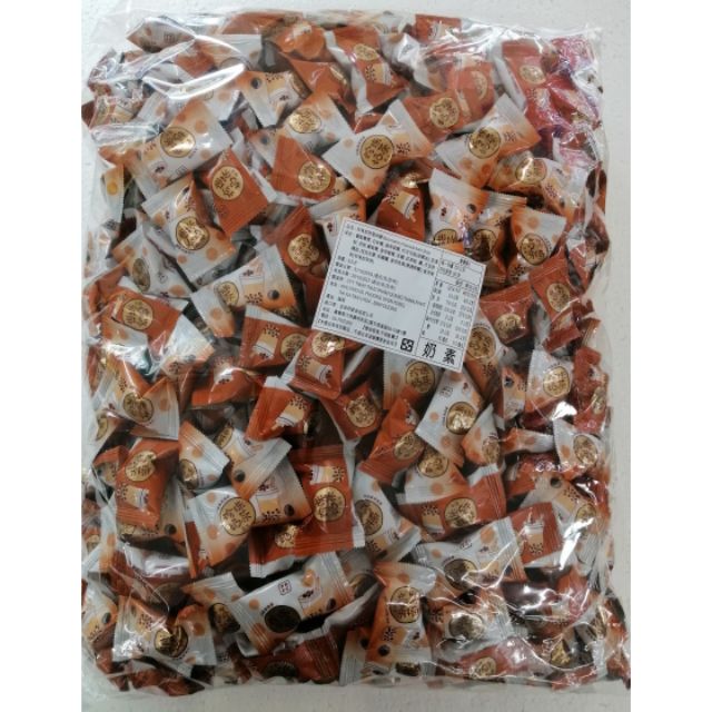 寶島零食~珍珠奶茶風味糖～量販價3000公克590元～另有售迷你77乳加巧克力！