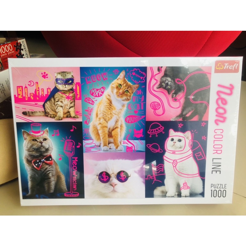波蘭Trefl趣味貓絕版拼圖1000片