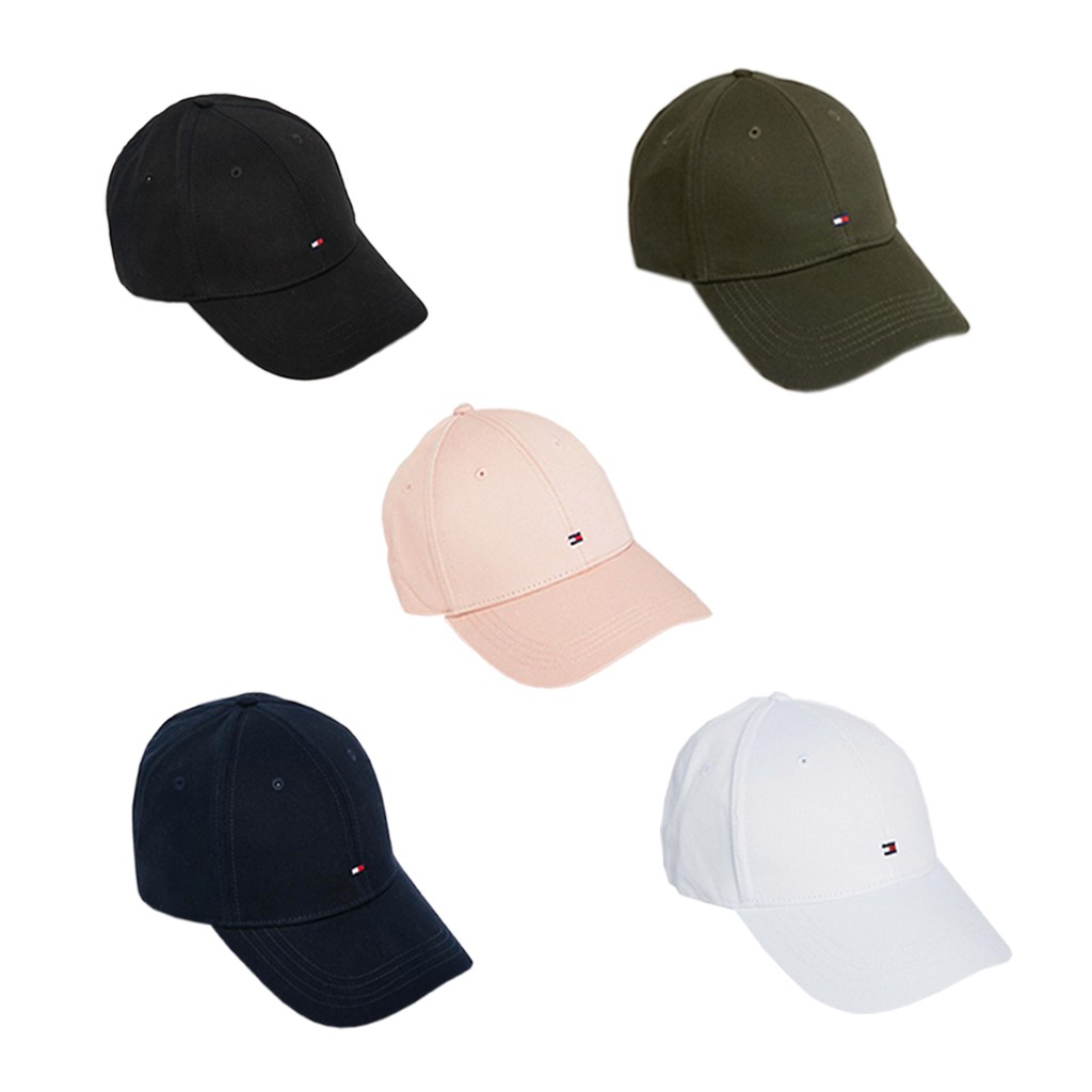 Tommy Hilfiger Classic Flag Logo Cap 基本款 老帽 帽子 黑 白 粉 藍【高冠國際】