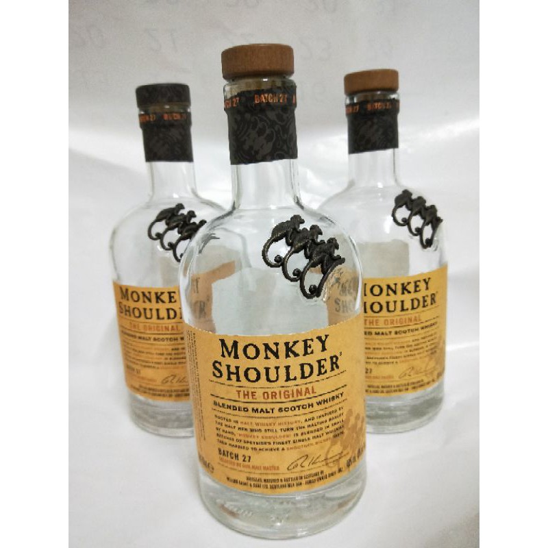代售-- 三隻猴子 威士忌 空瓶--0.7公升款