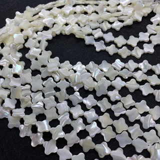 天然貝殼星形白色貝殼珠 12 毫米珍珠母貝,用於 DIY 珠寶製作項鍊手鍊耳環、珠寶
