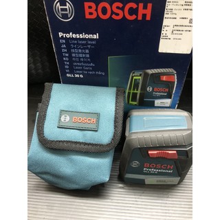 ☆中日機械☆德國 BOSCH 博世 GLL30G 綠光 十字墨線儀 雷射垂直儀 輕巧型 高亮度 綠光十字 現貨供應