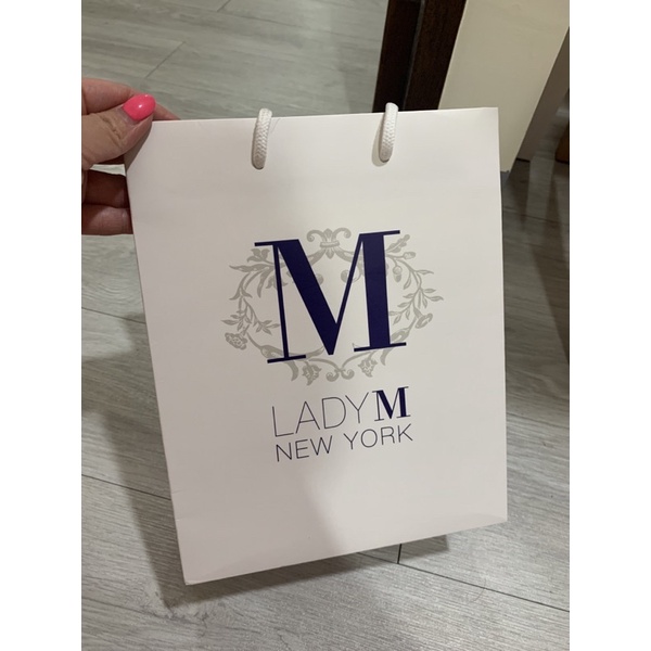 現貨商品 全新 Lady M經典白色甜點紙袋