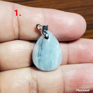 海藍寶 吊墜 吊飾 水滴 天然 ❤水晶玉石特賣#B120-1