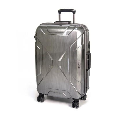 【Eminent萬國通路】9F7 行李箱 20吋 拜耳PC+鋁框鋁框旅行箱 雙排大輪組 登機箱 髮絲銀灰