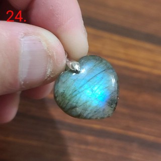 灰月光石 拉長石 吊墜 吊飾 愛心 心形 天然 ❤水晶玉石特賣#B211-12