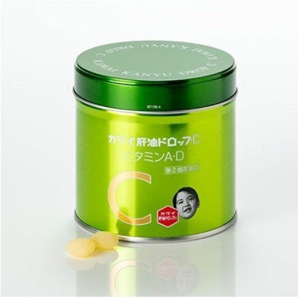 日本河合製藥 KAWAI 魚肝油軟糖 - 綠罐(青檸味) 150粒