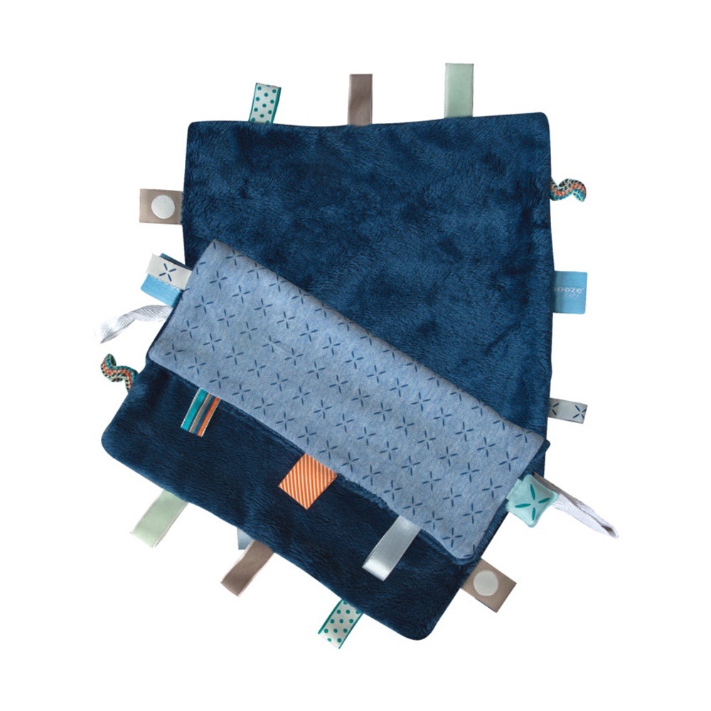 荷蘭Snoozebaby 魔法布標安撫巾 - 毛絨系列 青瓷藍