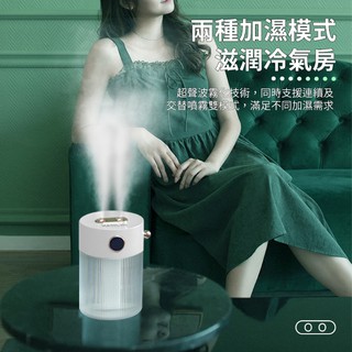【 章魚哥3C 】 冷氣加濕器 夜燈雙噴香氛霧化加濕器 HANLIN-QWH18 水氧機 小夜燈 香氛機 精油機 薰香機