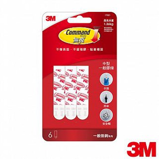 3M 17021 無痕掛鉤中型膠條替換包(1.36kg-6入) 0051131651449