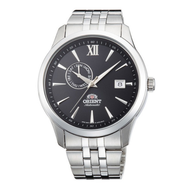 ORIENT東方錶 日期顯示機械錶 黑色 鋼帶款 FAL00002B