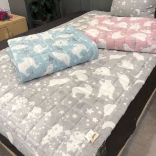 韓國超細纖維短毛絨床墊-星空北極熊款
