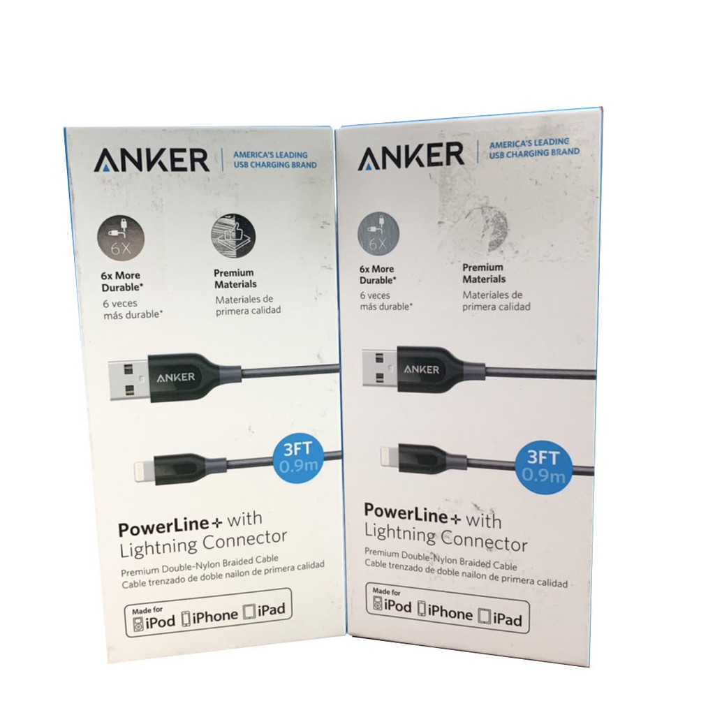 ANKER PowerLine+ Lihgtning 編織充電線0.9M A8121【拆封福利品 盒損 保固7日】