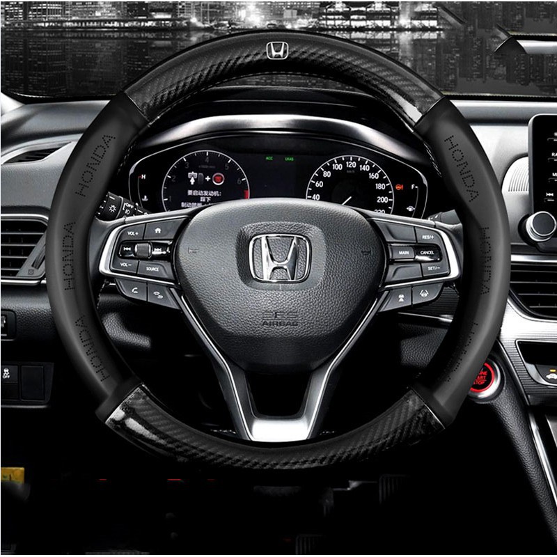 △Ｍ 本田 HONDA 碳纖維真皮方向盤套 Fit City Accord Civic CRV HRV Crv5.5
