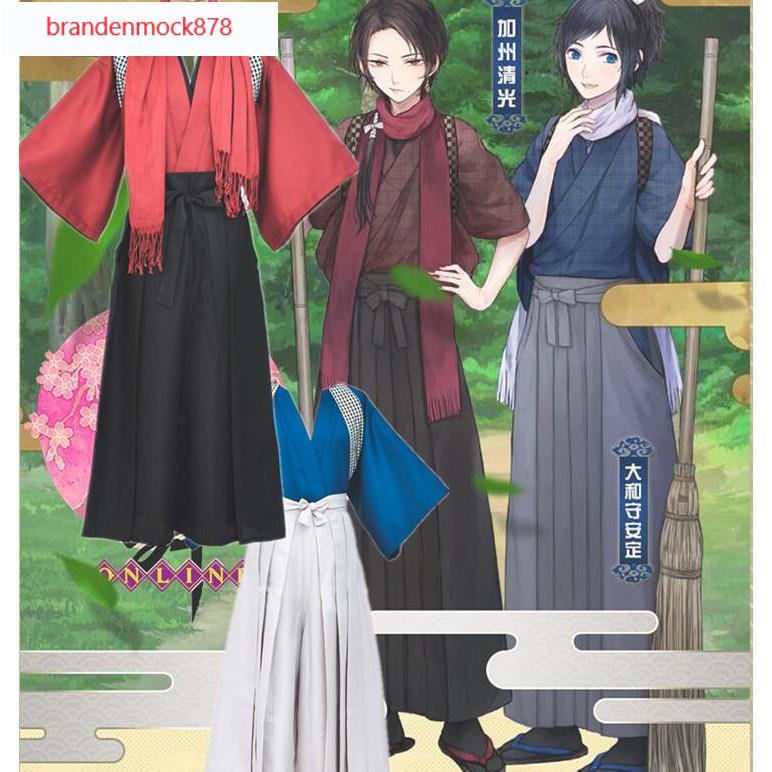 嚴選好物cos服 刀劍亂舞cosplay加州清光衣服大和守安定打掃服日本武士內番和服 蝦皮購物