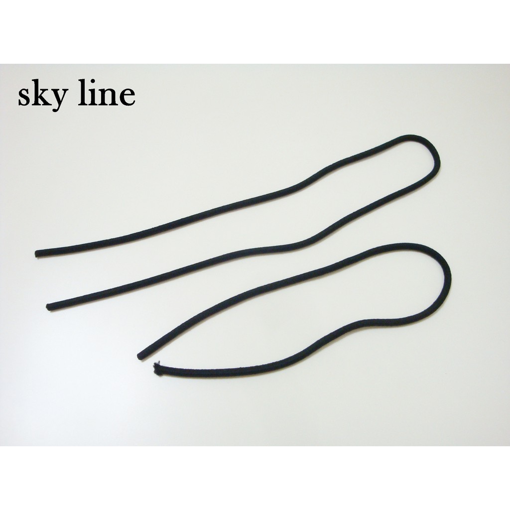 sky line/手作手工藝拼布服裝COSPLAY服裝材料零配件 DIY手作髮飾彈性鬆緊帶繩 黑色(特價品)