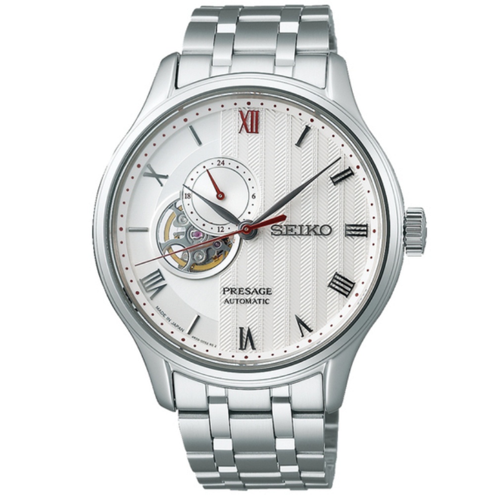 SEIKO 精工 PRESAGE 4R39-00W0S 簡約經典開芯機械腕錶 (SSA443J1) SK042