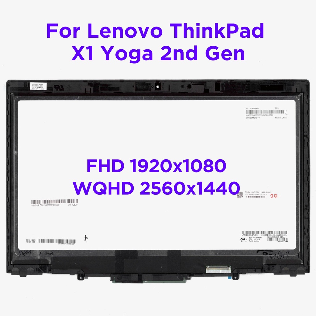 適用於聯想 ThinkPad X1 Yoga 第 2 代 2017 20JD 20JE 20JF 20JG 14.0 筆
