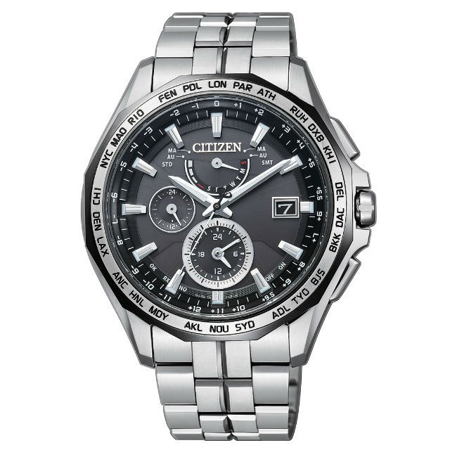 CITIZEN 星辰錶 AT9096-57E 旗艦電波光動能鈦金屬多功能時尚腕錶 /黑面 43mm