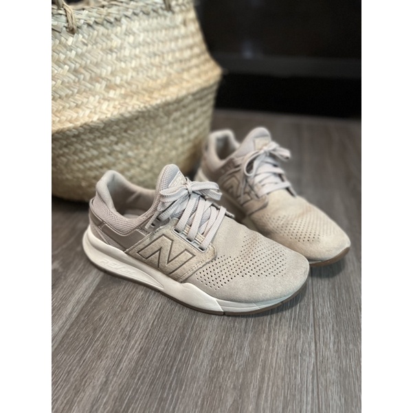 二手 NEW BALANCE 247 杏粉 MS247LA 復古 透氣 網布 休閒 運動 慢跑鞋 女鞋