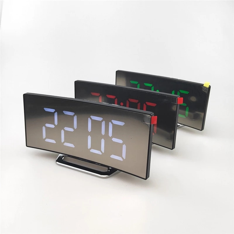 [推薦] 數字顯示投影時間貪睡 LED 數字智能鬧鐘表電子台式時鐘手錶 USB 喚醒時鐘
