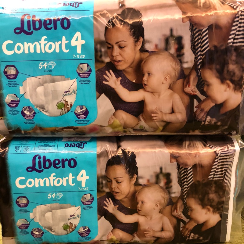 麗貝樂 Libero comfort 4號 黏貼式 尿布（54片）共2包
