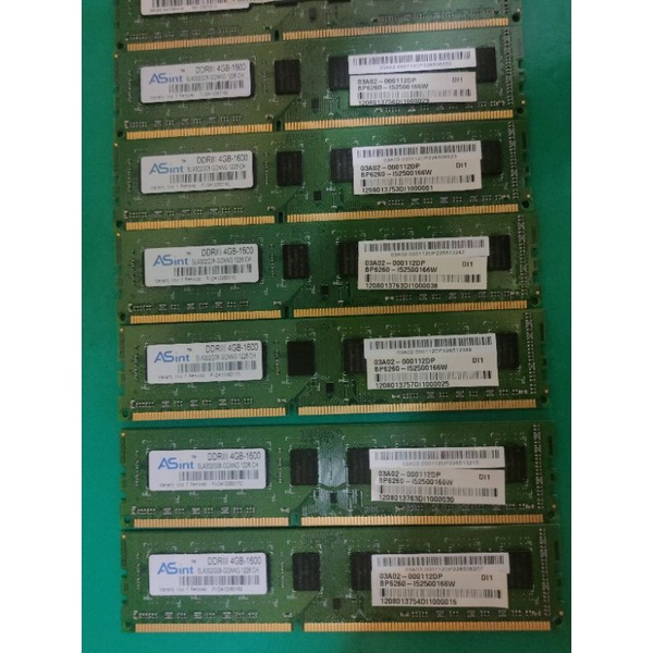 ASint DDR3 4GB 1600/雙面顆粒/良品
