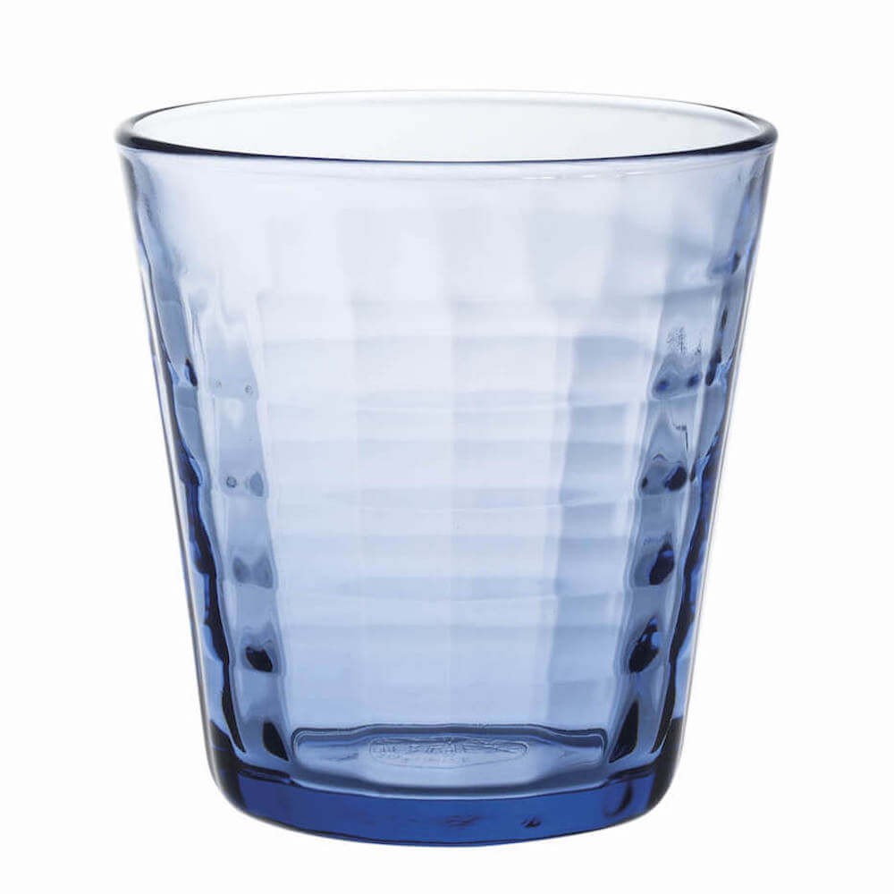 【Duralex法國】Prisme菱格紋強化玻璃杯（170~275ml/4~6入/海水藍）