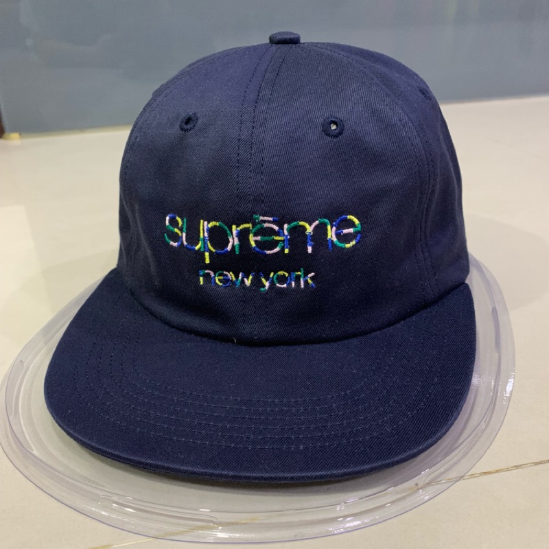 全新正品 SUPREME 深藍色 五分割帽 老帽 棒球帽 鴨舌帽 網帽 box logo 2100元 6panel6片帽