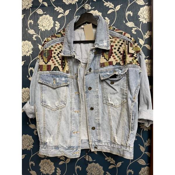 {Toko indo} jeans jaket on sale 450nt 牛仔外套 七分袖