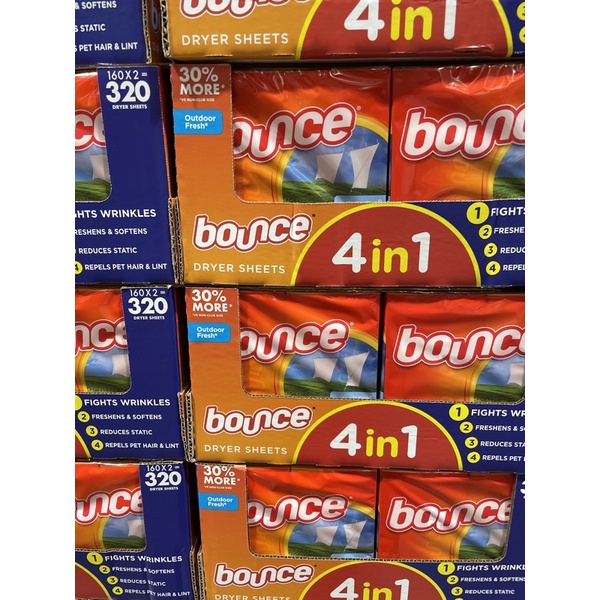 第二賣埸《現貨7盒》拆賣一盒299元Bounce 烘衣柔軟去靜電紙 160張