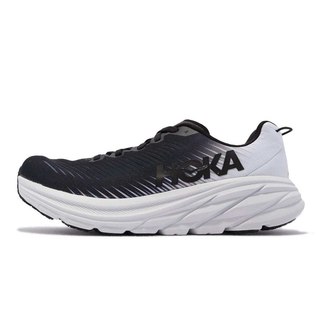 Hoka One One Rincon 3 寬楦 慢跑鞋 黑 白 漸層 路跑 女鞋【ACS】 1121371BWHT