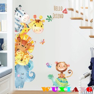 五象設計 動物330 DIY 壁貼 水彩小動物 卡通牆貼 臥室裝飾貼紙 居家牆貼 室內設計牆壁裝飾