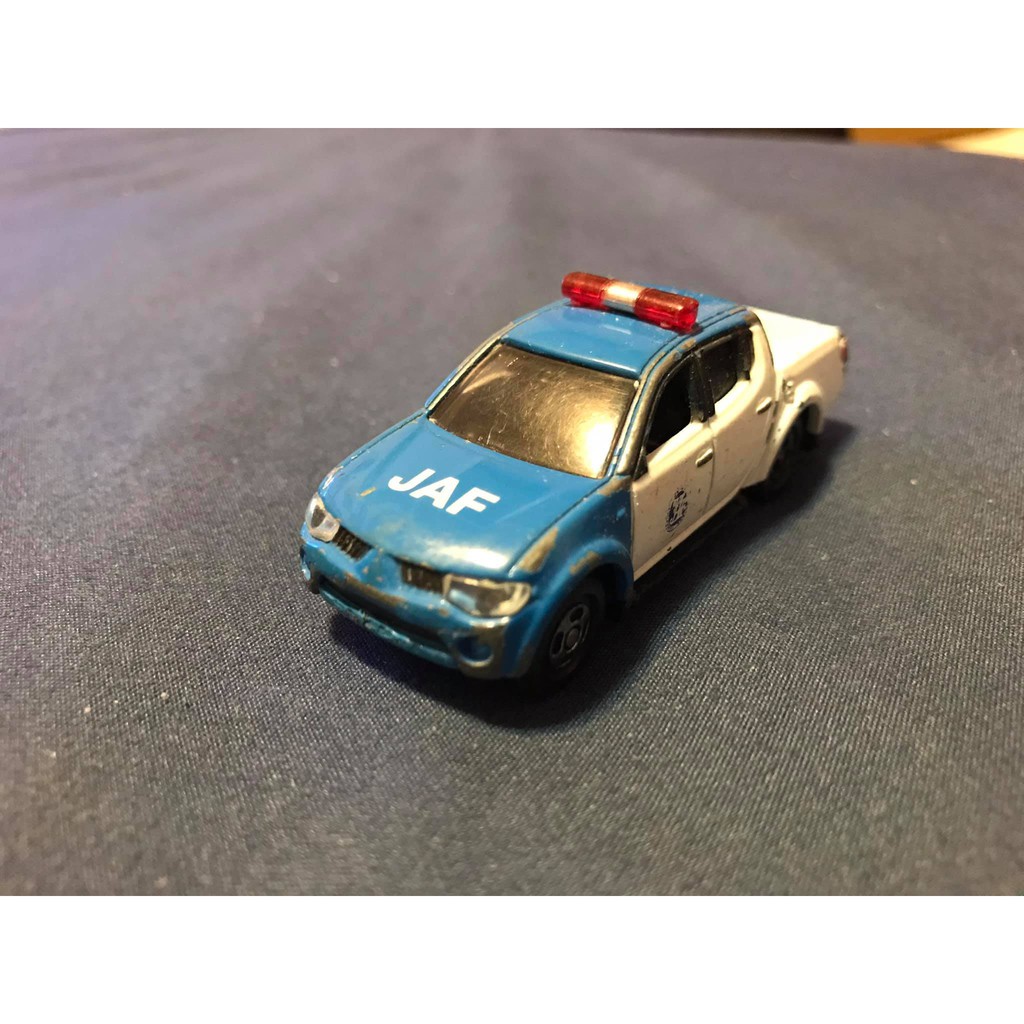 二手品 掉漆TOMICA  停產絕版  三菱 MITSUBISHI TRITON JAF 道路救援 合金模型小車