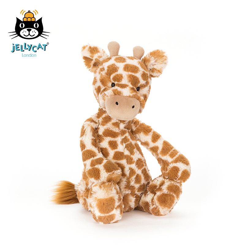jELLYCAT英國正版新品害羞萌物小長頸鹿柔軟舒適毛絨玩具娃娃填充玩具