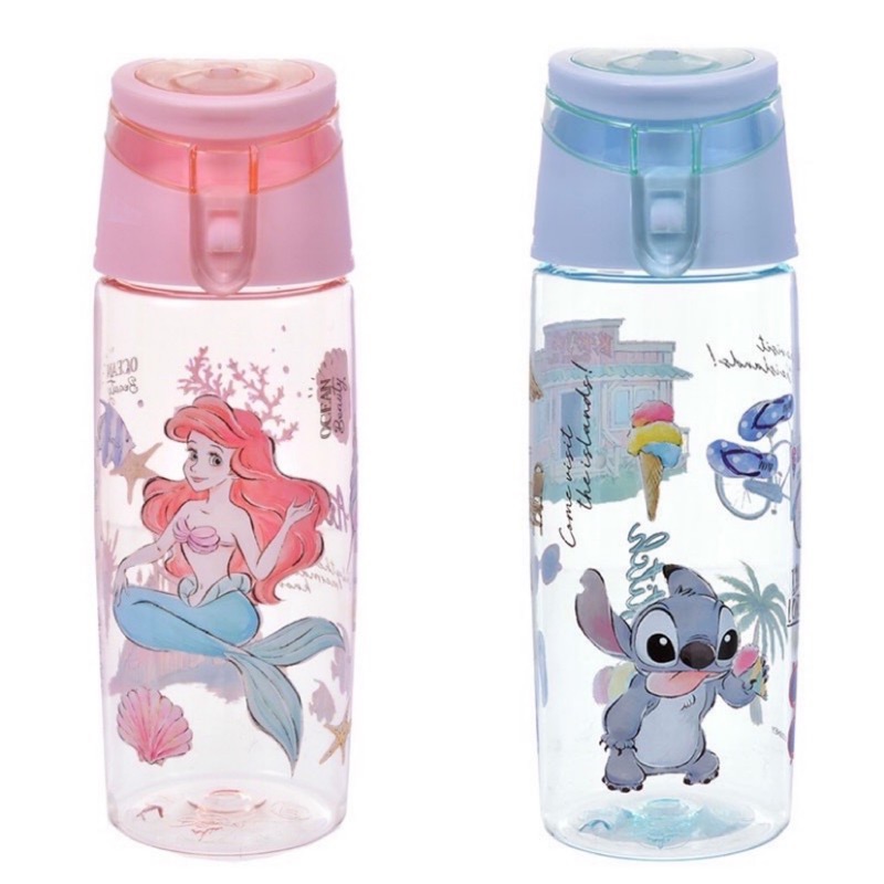 《Amigo》日本迪士尼商店 史迪奇 STITCH 小美人魚 愛麗兒 ARIEL 冷水瓶 冷水壺 隨手瓶 可提式水壺
