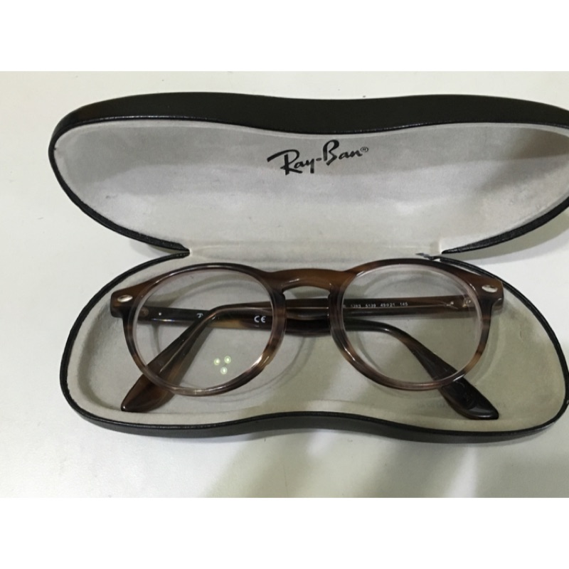 （急售）Ray Ban 眼鏡 玳瑁色 木紋 二手 購於永和矽特麗
