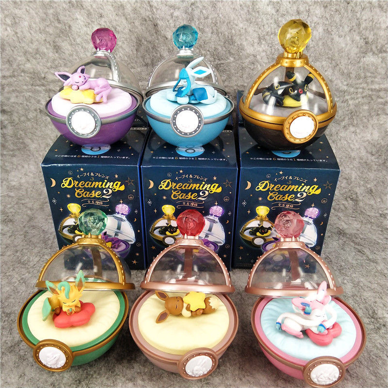 動漫 神奇寶貝 精靈寶可夢-睡眠伊布家族透明精靈球神奇寶貝口袋妖怪寶可夢公仔扭蛋盲盒玩具