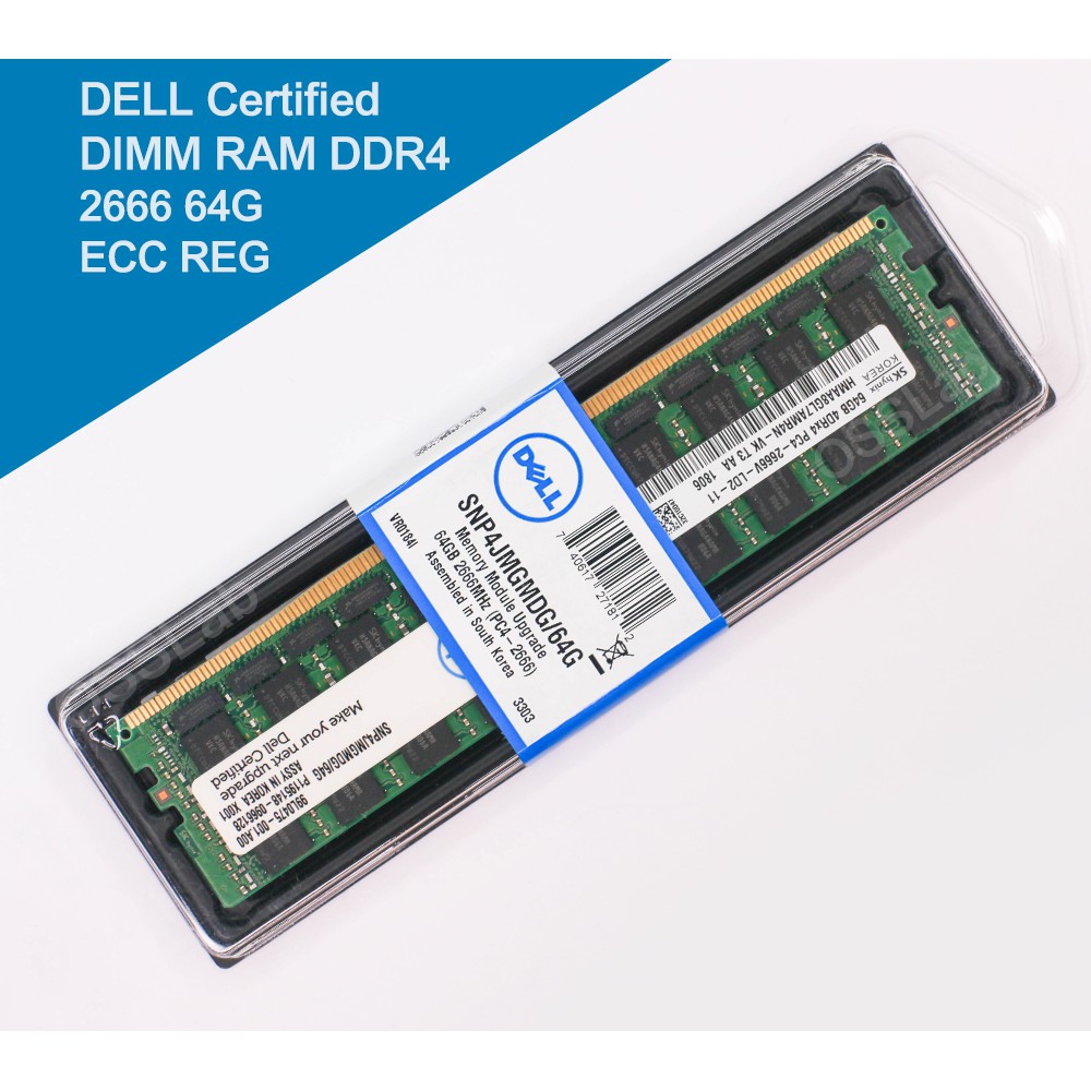 【OSSLab 弘昌電子】DELL全新原廠貨 ECC REG DDR4 64GB 2666MHz LRDIMM 記憶體
